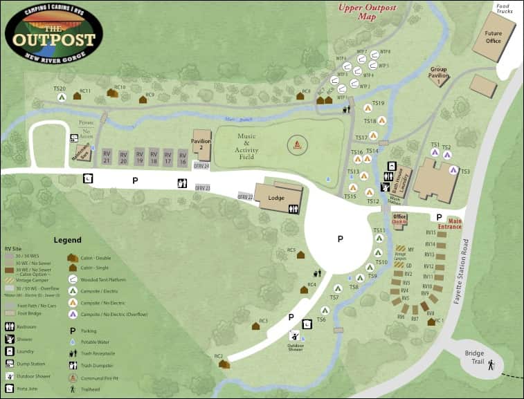 The Outpost - Campground Map