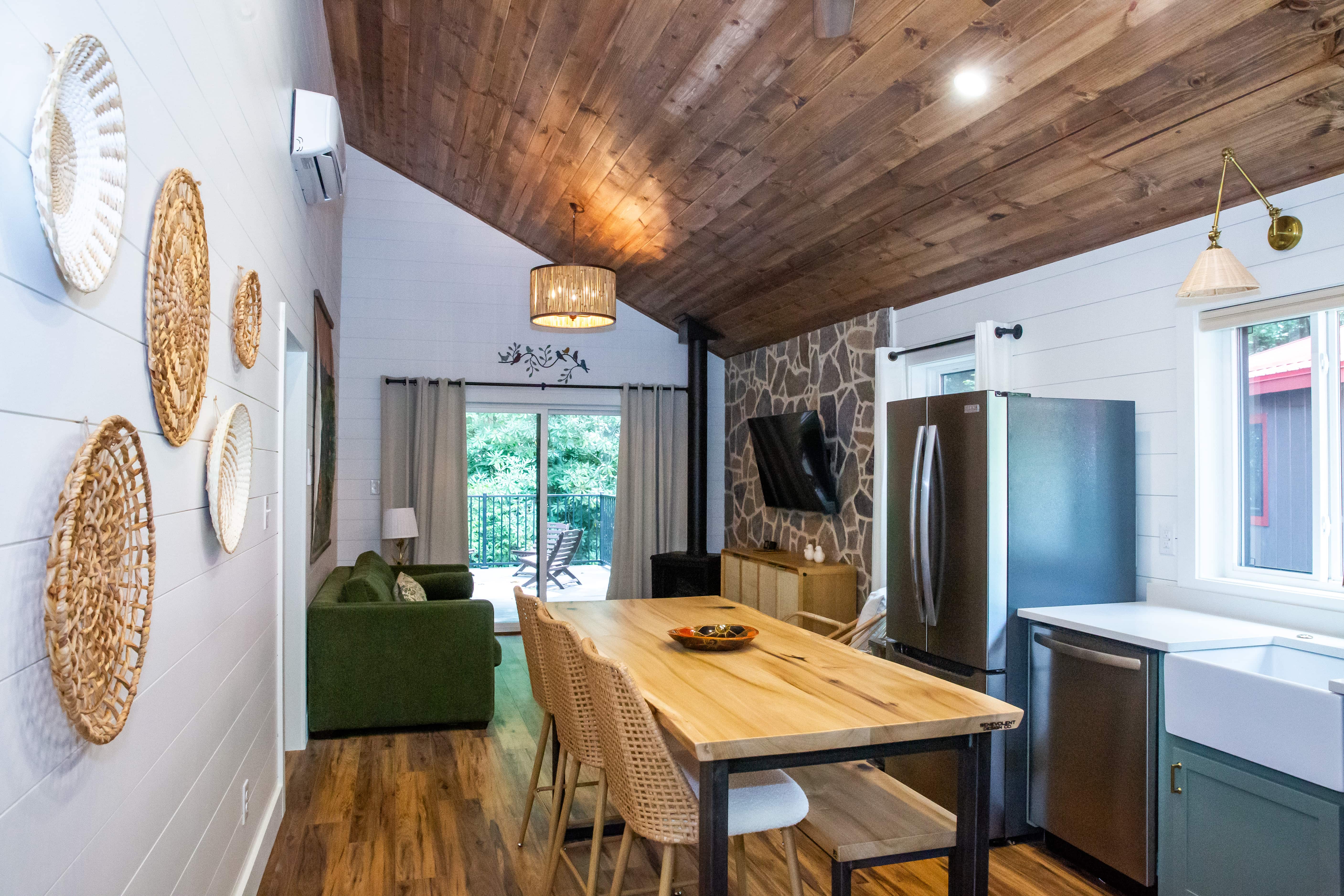 Songbird Living Room – A Fleetwood Mac Themed Creekside Cabin