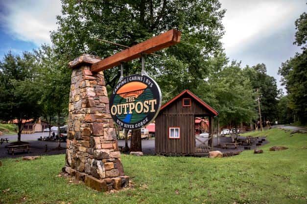 The Outpost New River Gorge Sign