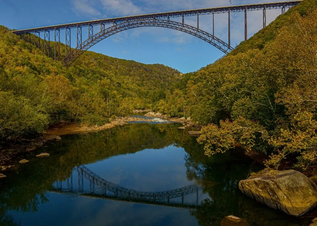 Legacy gallery image: Reflecting New River Gorge Bridge