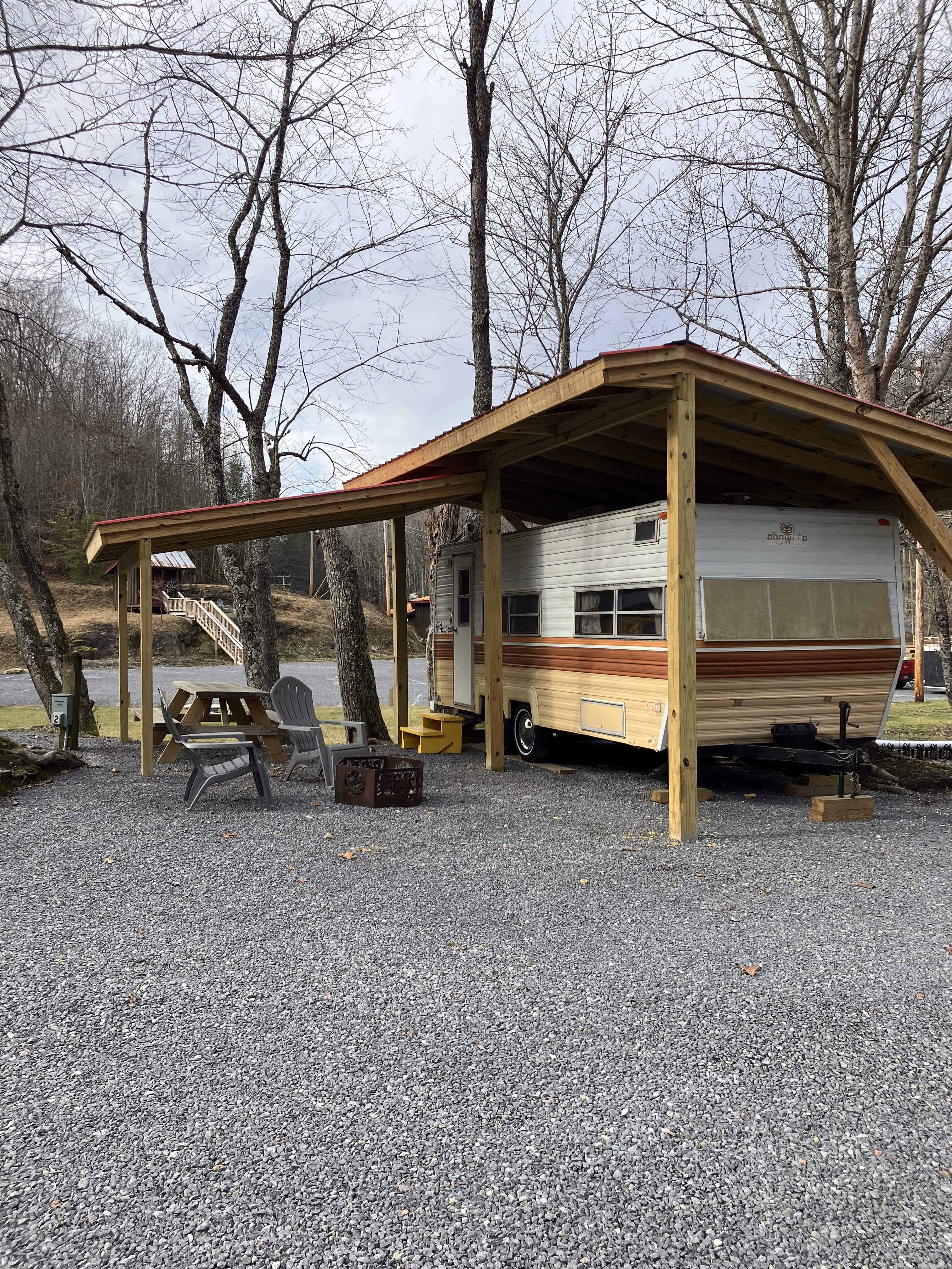 Vintage campers at The Outpost